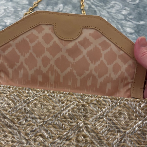 Stella & Dot Gold and Silver Textured Clutch - Picture 2 of 7